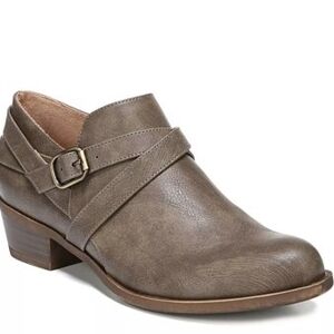 Life Stride Taupe Mules with Buckle Detail Size 8